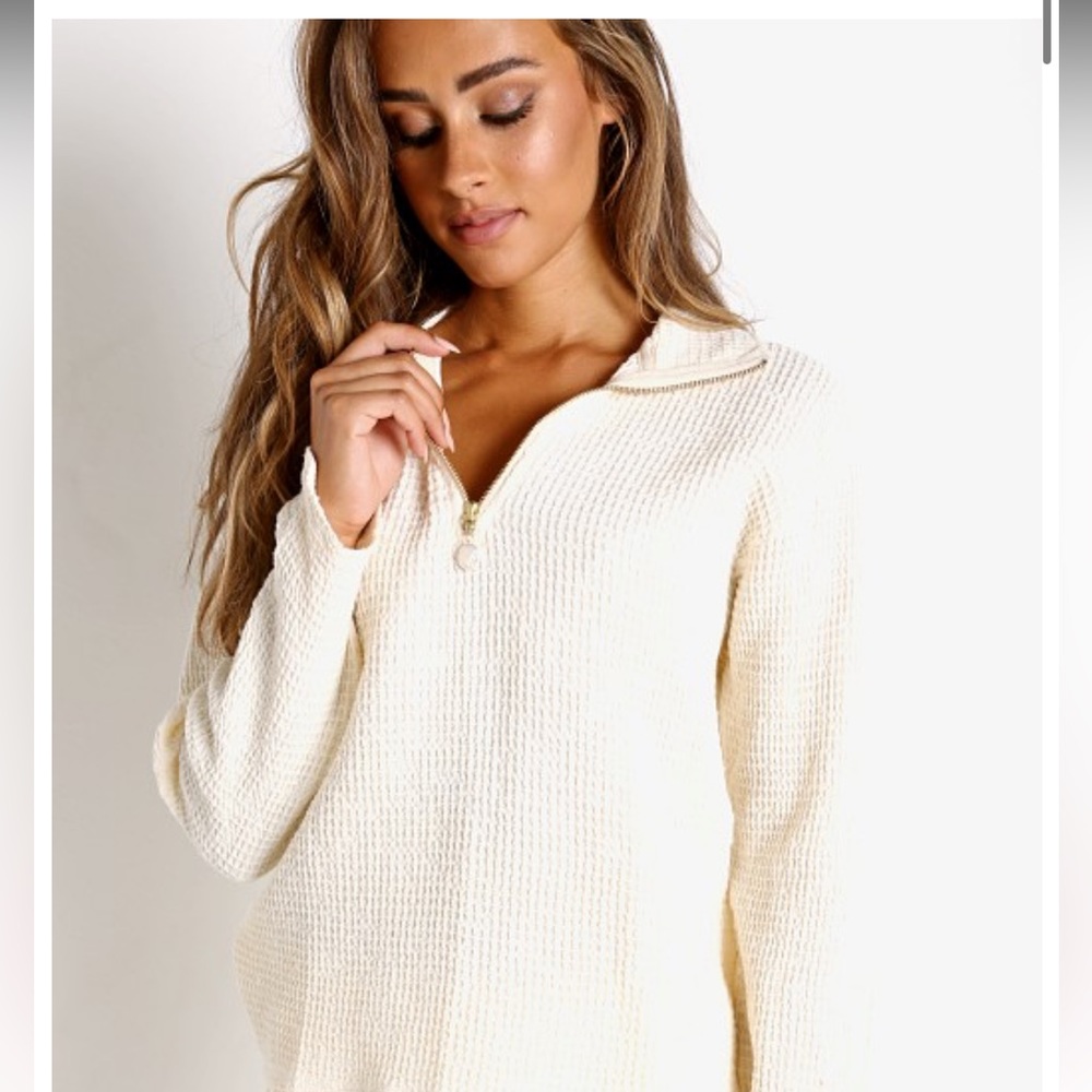 Donni cotton cream pullover